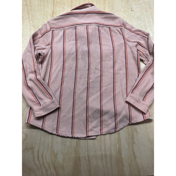 Outerknown Blanket Shirt NWT M/L Plaid Organic Cotton Button Down Men's Oranges - Picture 4 of 6